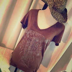 Red Chapter V-Neck Tee